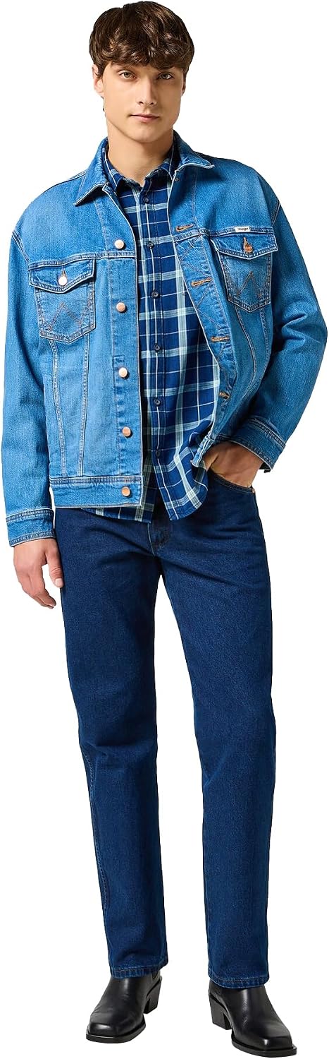 Detalle 2 de Wrangler 13mwz – męskie jeansy w stylu western, klasyczny układ 5 kieszeni
