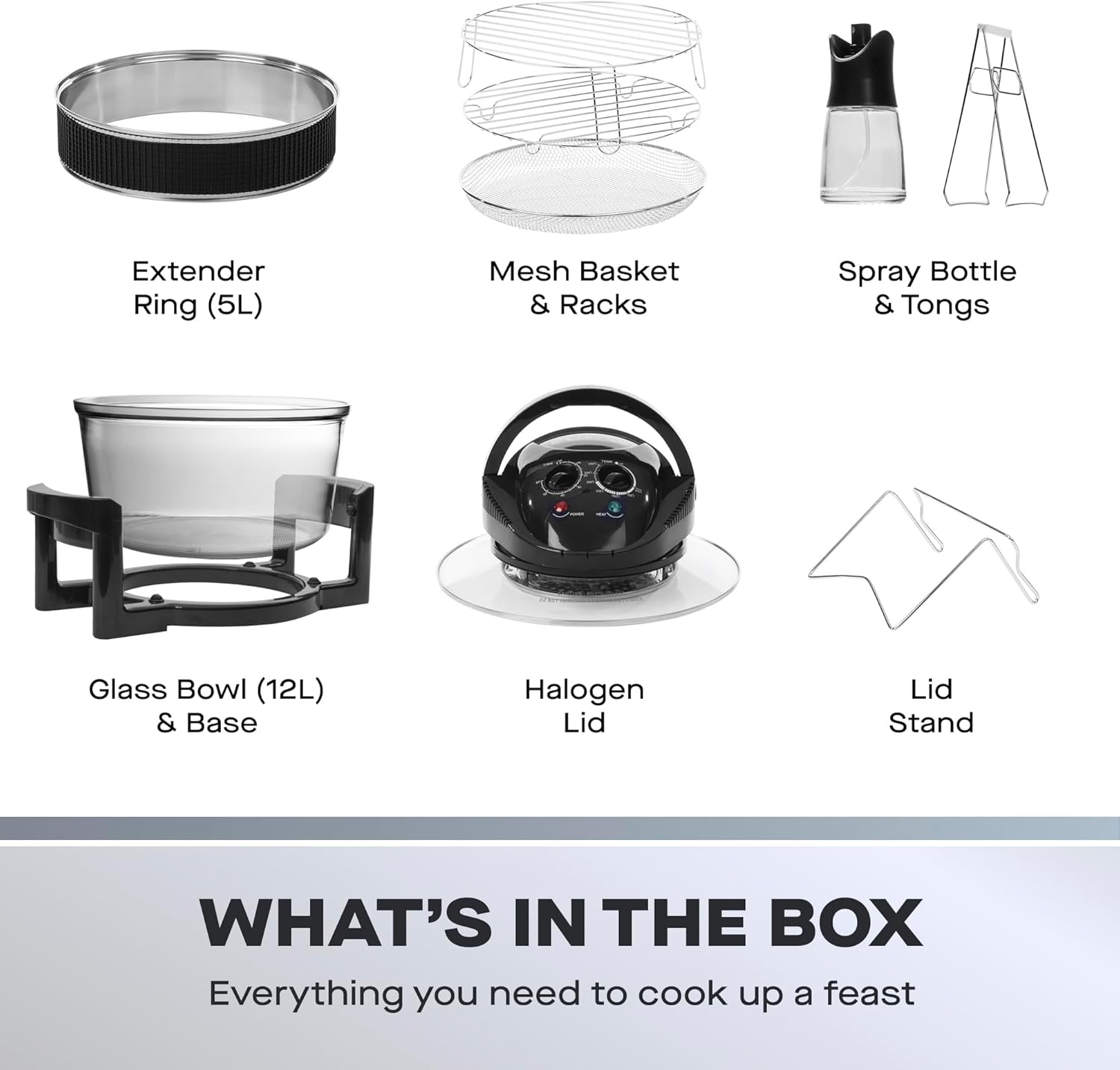 Thumbnail 5 de Daewoo 17L Halogen Air Fryer Oven with Extender Ring (2025) – Large Family Capacity