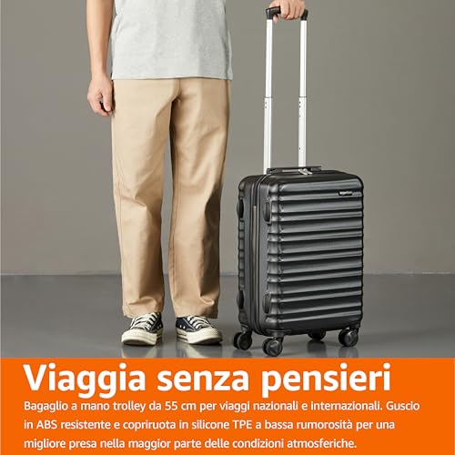 Thumbnail 5 de Amazon Basics Valigia Rigida da Cabina 55x40x20 cm – ABS, 30 L, Nero