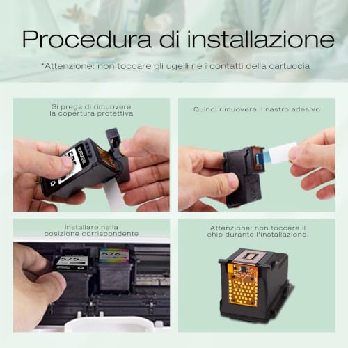 Detalle 2 de VOTRAINK PG-575XL CL-576XL cartucce d’inchiostro nero e tricromia