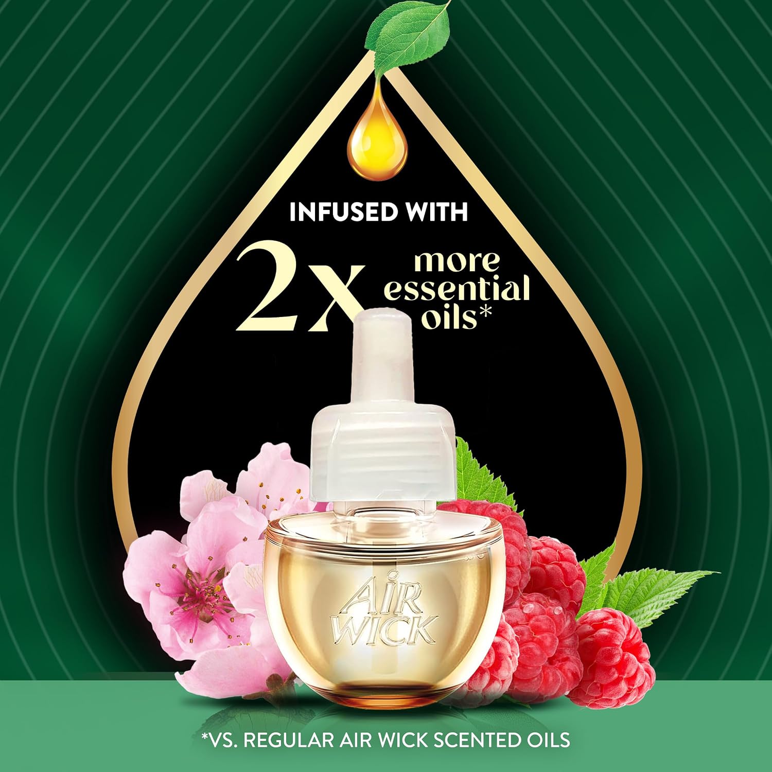 Detalle 2 de Air Wick Cherry Blossom & Raspberry Plug-In Scented Oil Refills, 4 Count
