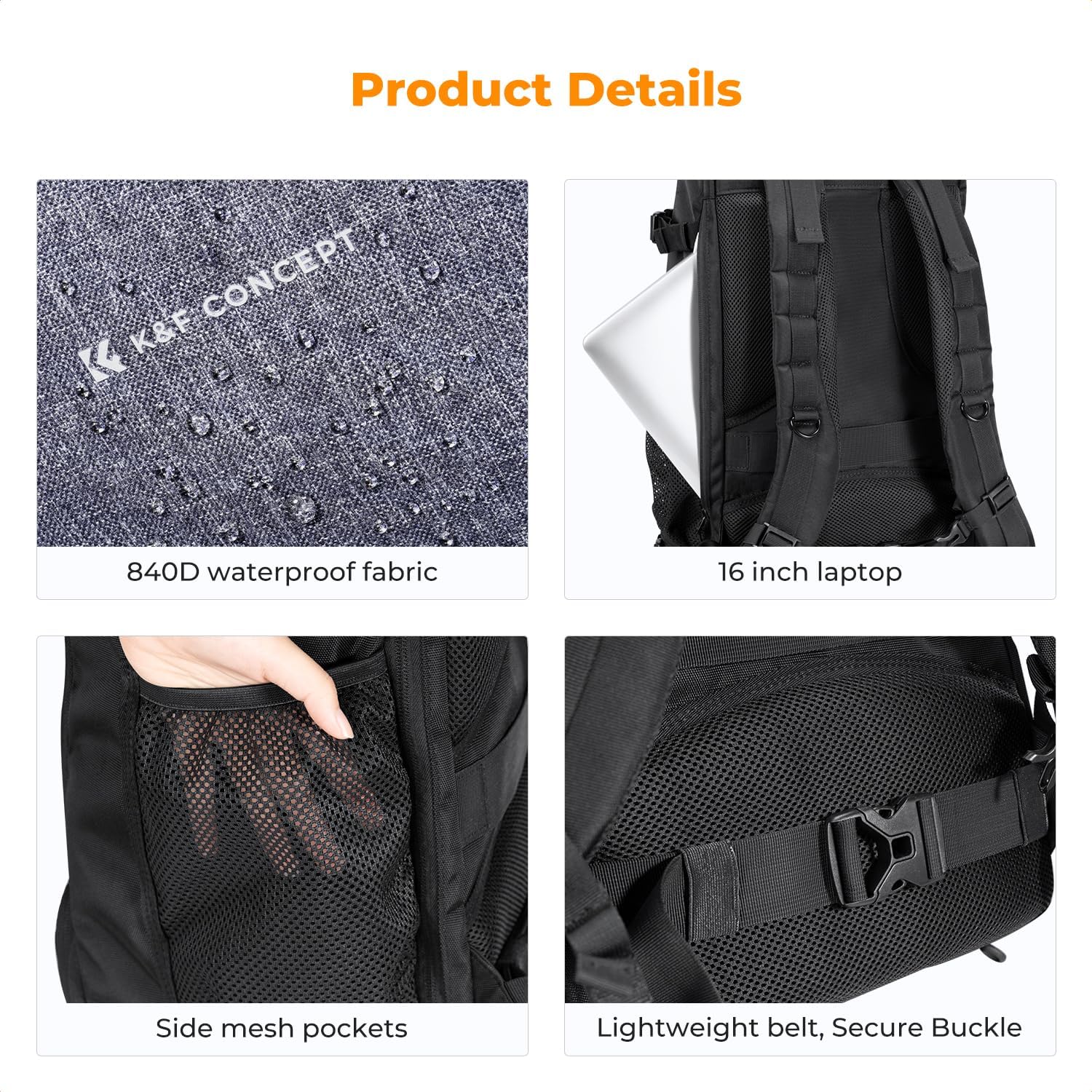 Detalle de K&F CONCEPT Fotorucksack 30L für DSLR