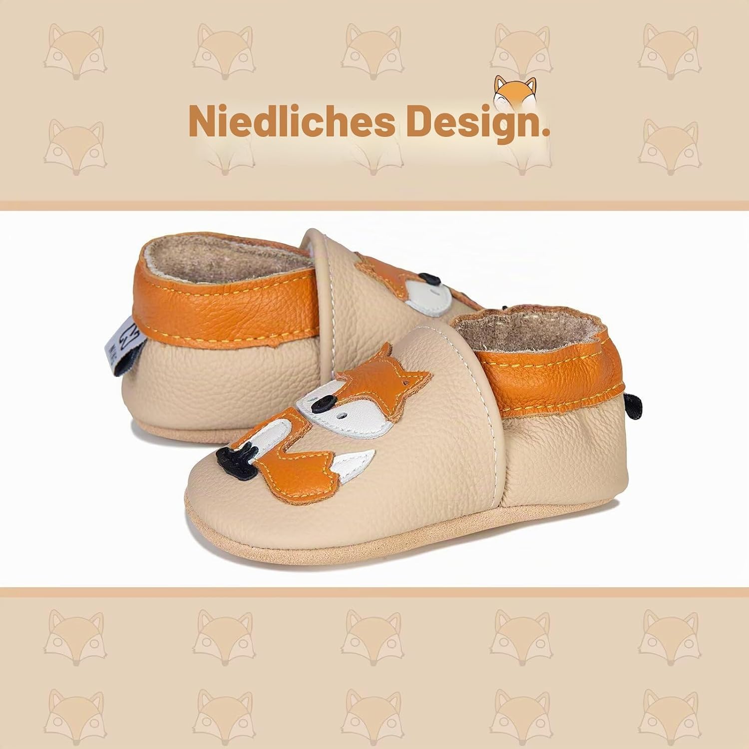 Thumbnail 4 de HMIYA Weiche Leder Krabbelschuhe