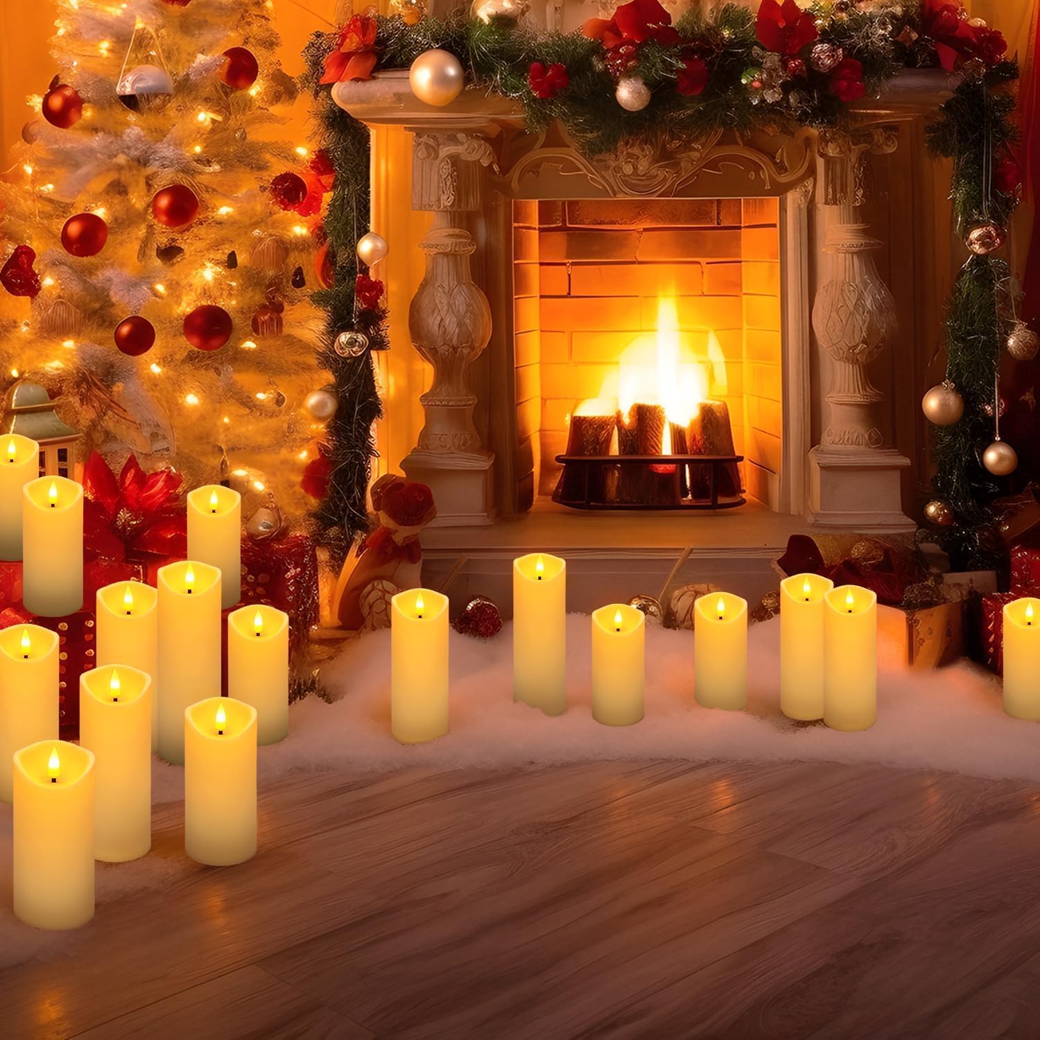 Detalle 2 de LIVEN flameless candles 24 pack with remote