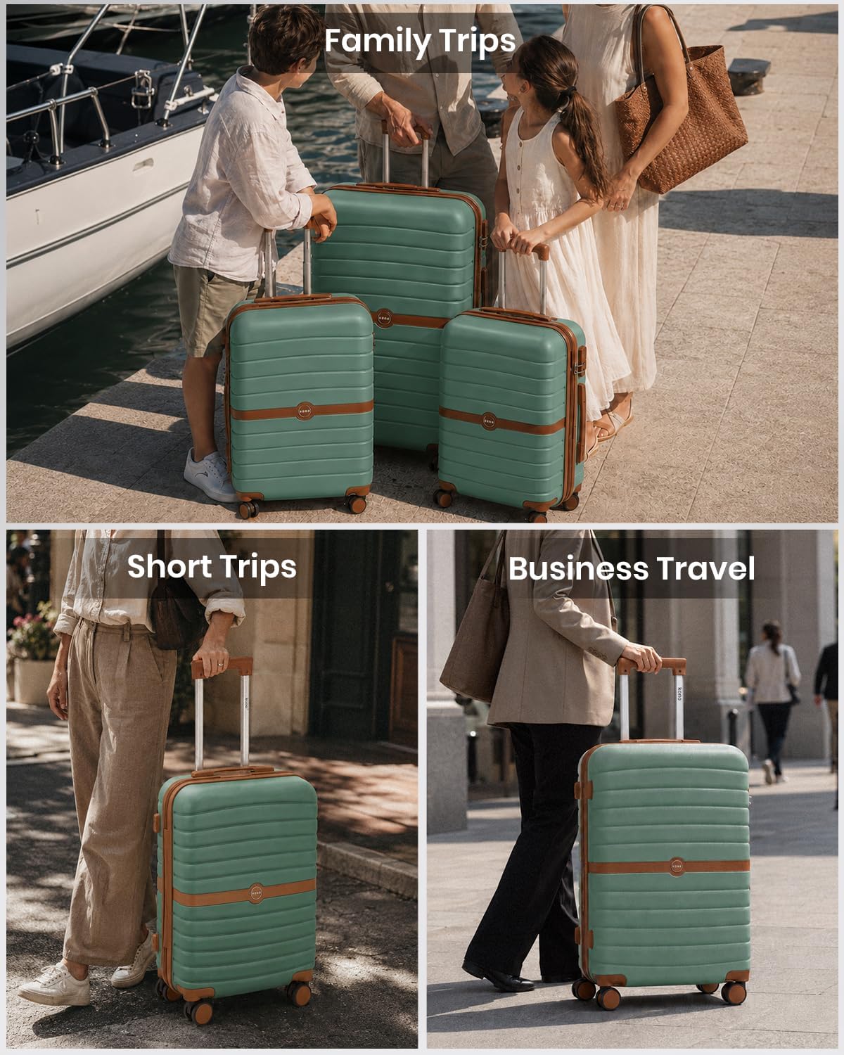 Detalle de Kono Cabin Suitcase 55x40x20 Lightweight ABS+PC Hardshell Carry-On with 3-Digit Lock