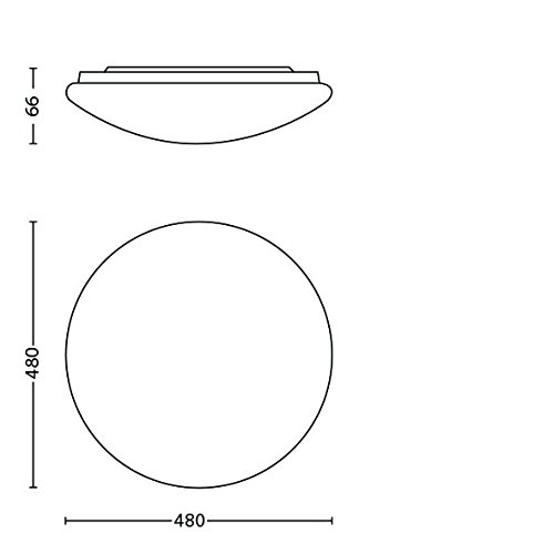 Thumbnail 7 de Philips MyLiving WAWEL plafón LED 36W 🌟 Luz cálida y fría