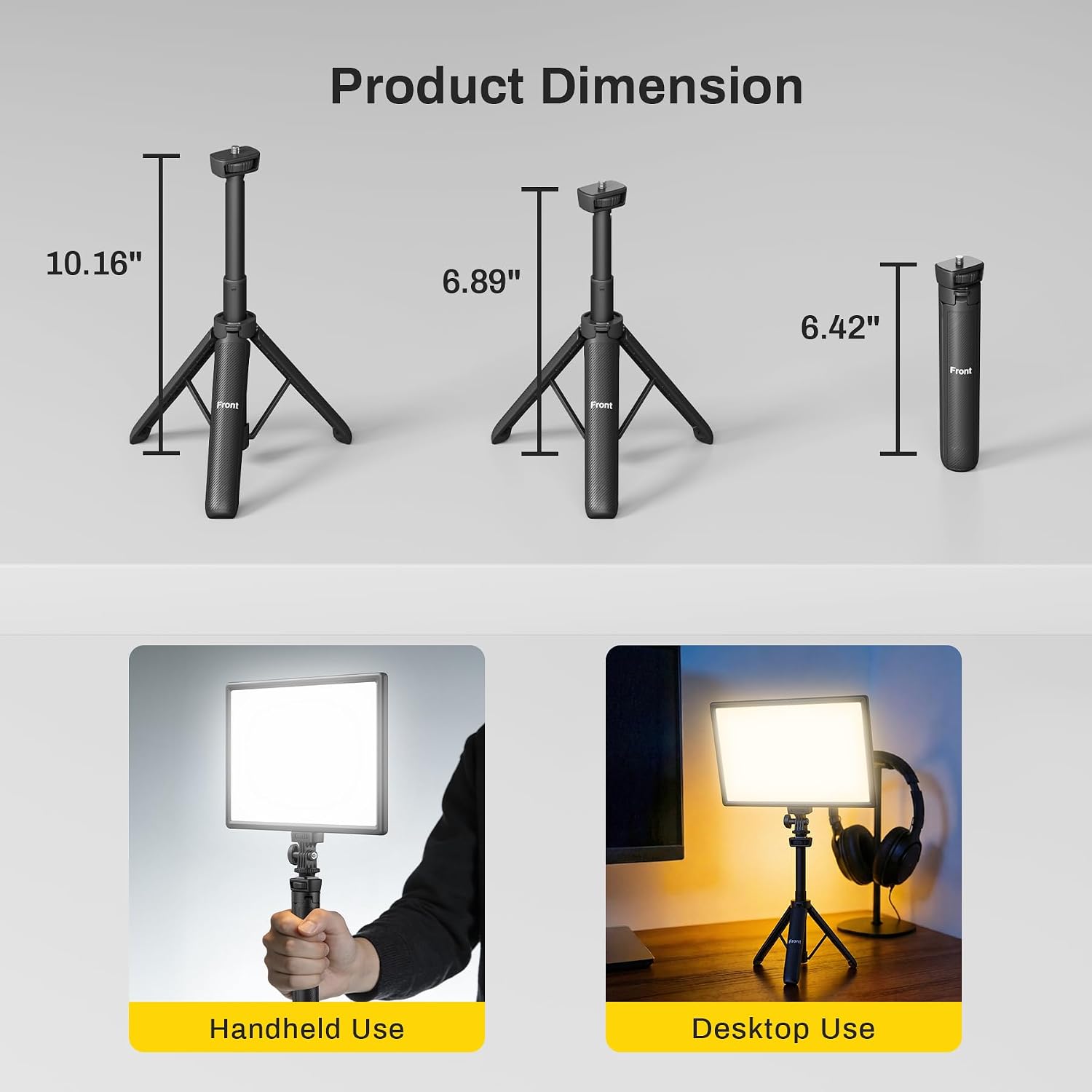 Detalle de RALENO 13" LED Video Light 19.5W with 8000mAh Battery, LCD and Dimmable Bi-colour Panel