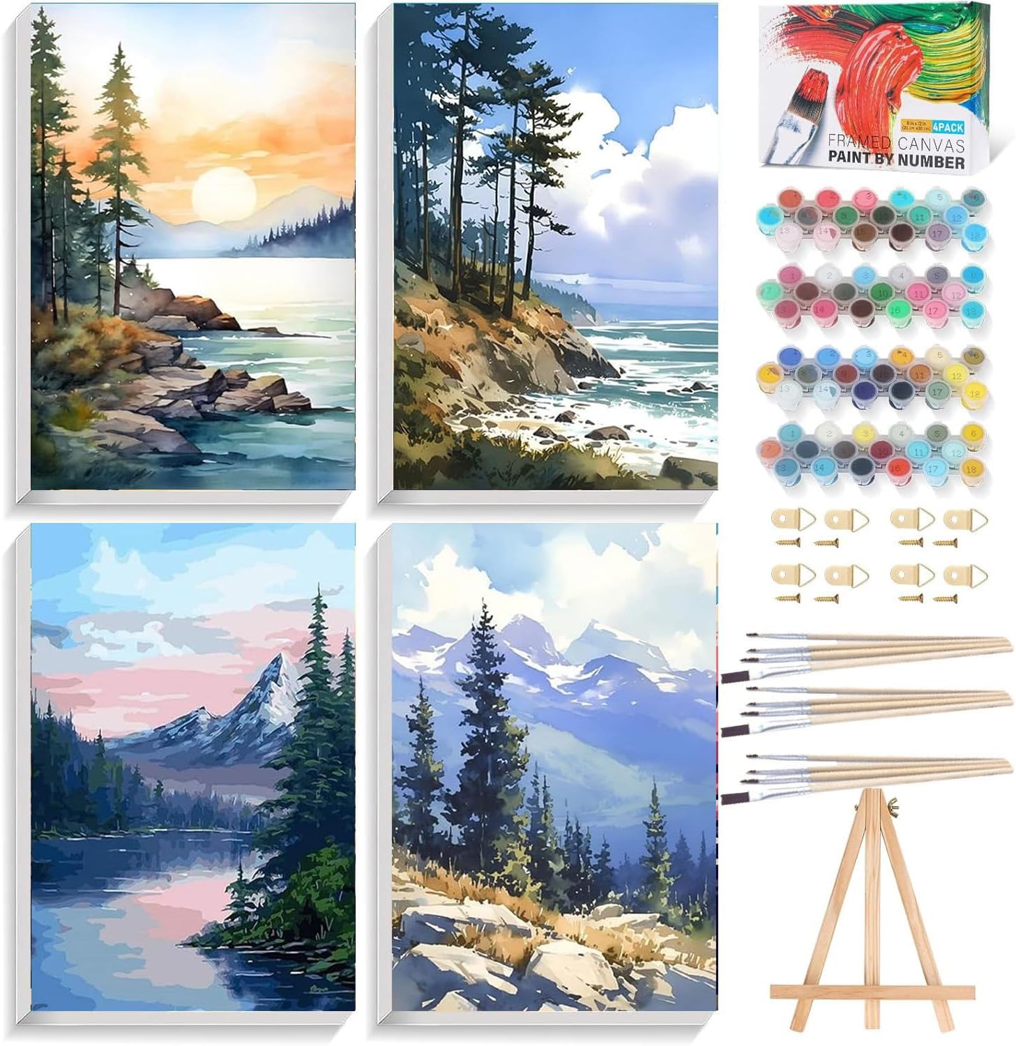 Thumbnail 6 de GOUGOUFAFA Malen nach Zahlen Blume 40×50 cm ⌚