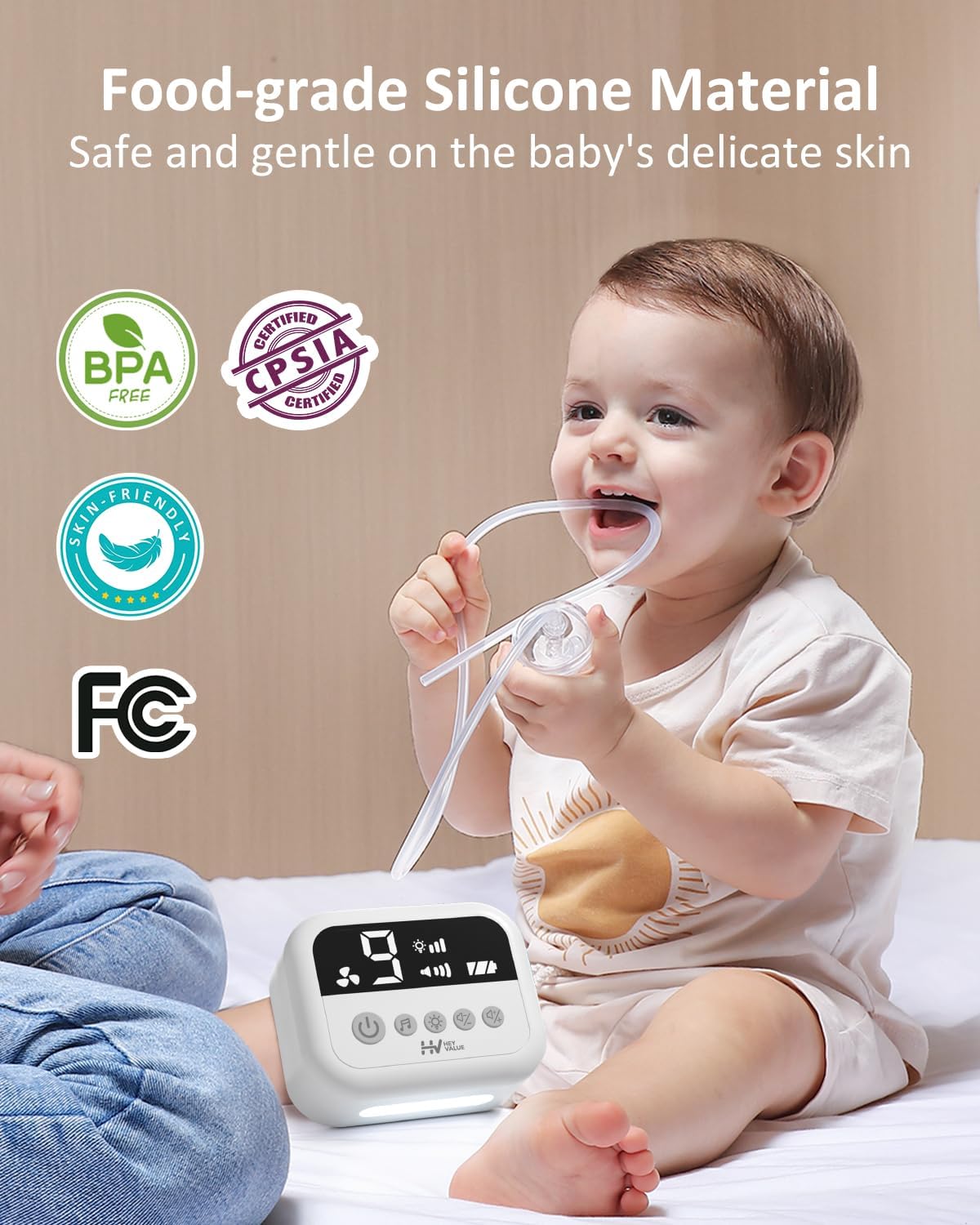 Thumbnail 3 de HEYVALUE Nasal Aspirator for Baby: Hospital-Grade Suction with 9 Levels, Night Light, and Soothing Tunes