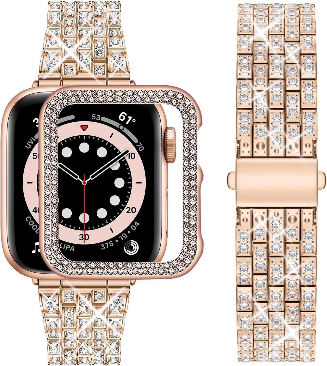 Detalle de wutwuk Bracelet Apple Watch 40mm Bling Or Rose