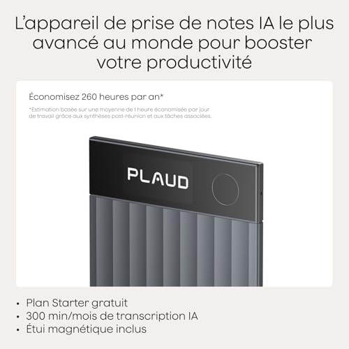Thumbnail 1 de Plaud Note Pro Enregistreur Vocal IA - Dictaphone Noir