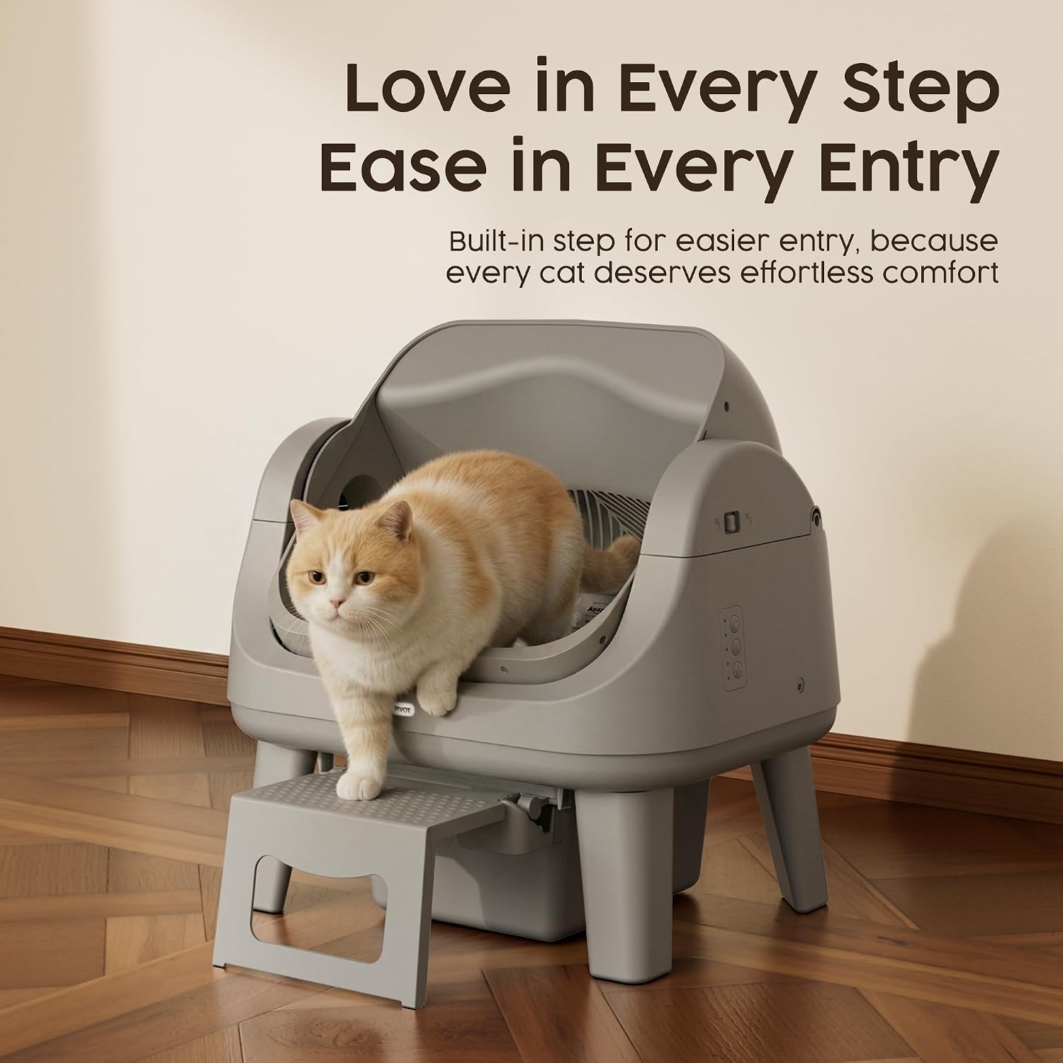 Detalle 2 de PetPivot Automatic Cat Litter Box, Dark Grey