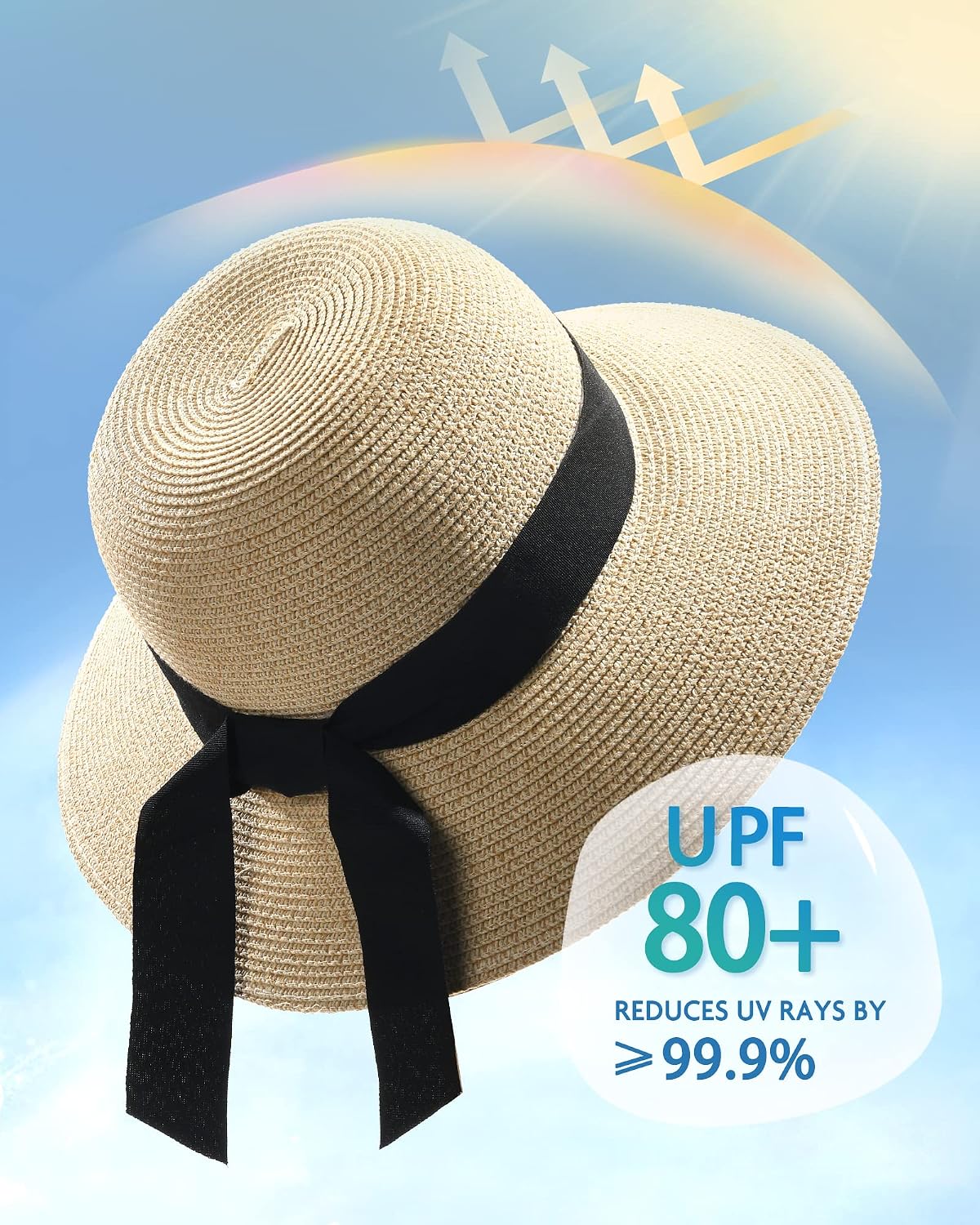 Thumbnail 1 de FURTALK Beach Straw Hat 55–59 cm 👒