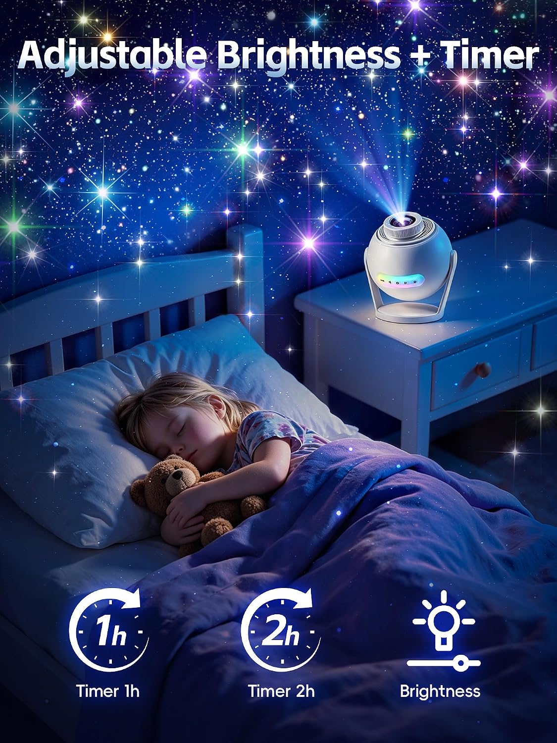 Thumbnail 6 de One Fire SK19 Pro 3D Galaxy Projector with 60 Scenes and Bluetooth Speaker