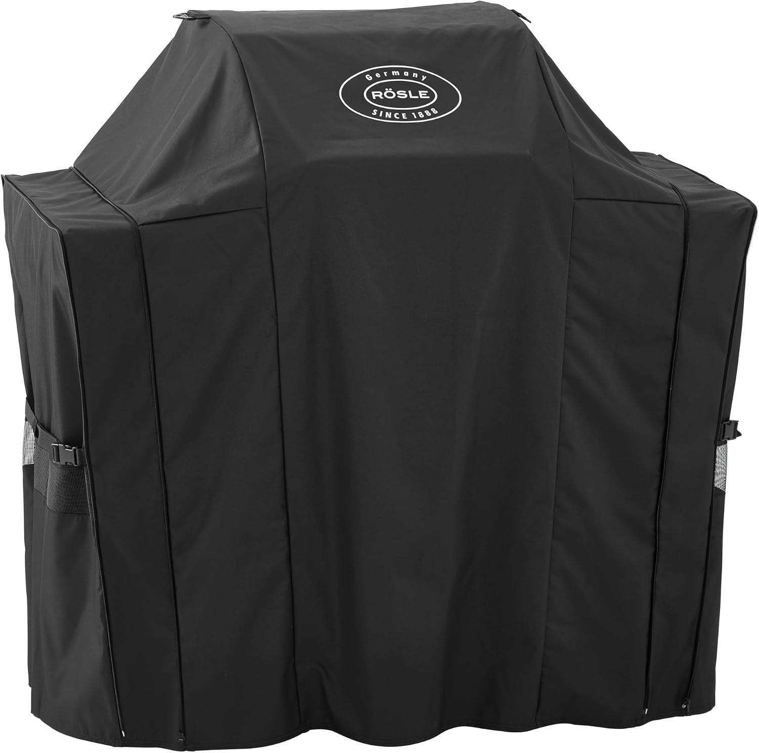 Detalle de RÖSLE Abdeckhaube BBQ-Portable VIDERO E2-P / G2-P – wetterfeste Schutzhülle aus 100% Polyester mit PU-Beschichtung