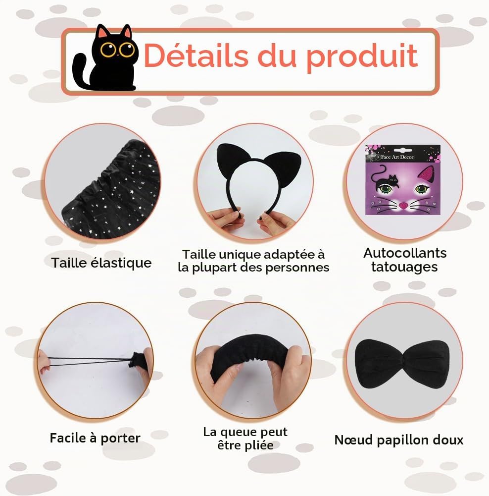 Detalle de AOOWU 5126390 7-delig dierenkostuum voor kinderen