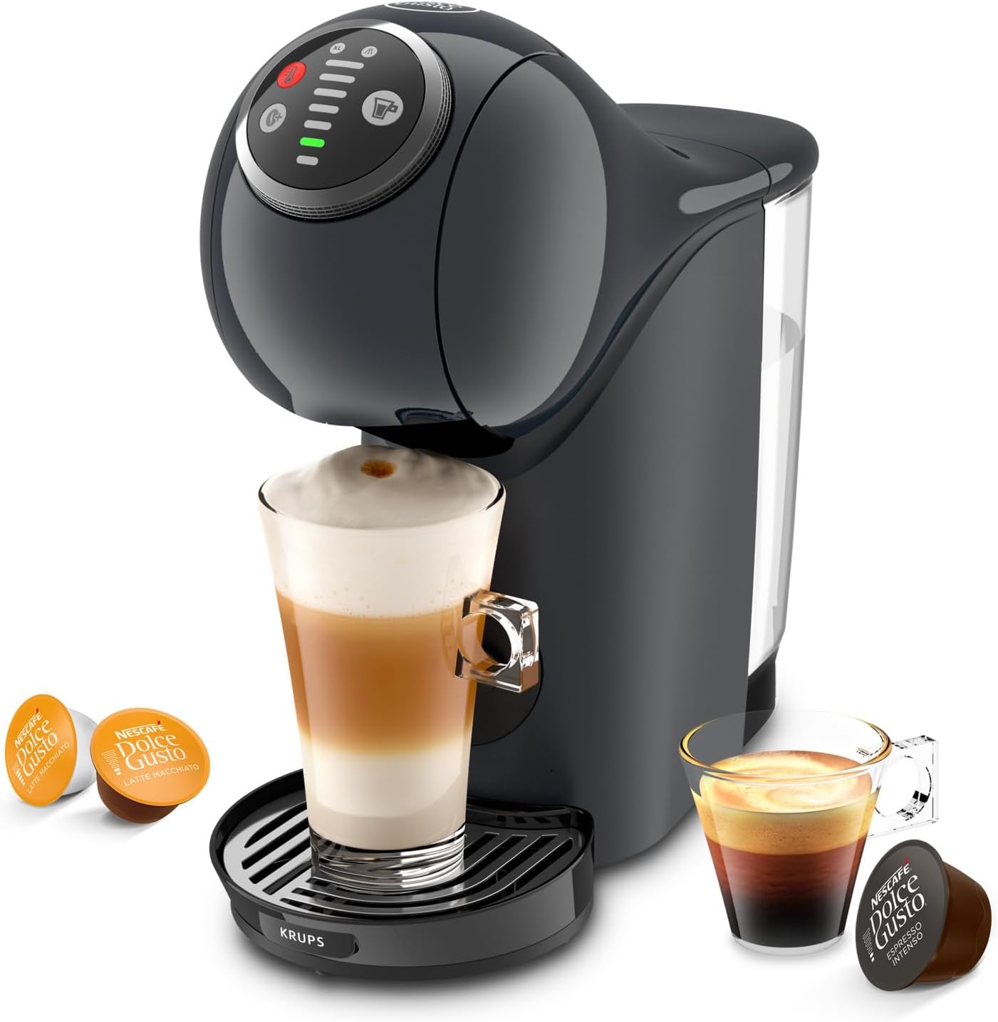 Thumbnail 1 de NESCAFÉ Dolce Gusto Genio S Plus von Krups KP340B – kompakte Kapselkaffeemaschine mit 0,8-Liter-Wassertank und 4 Temperaturstufen