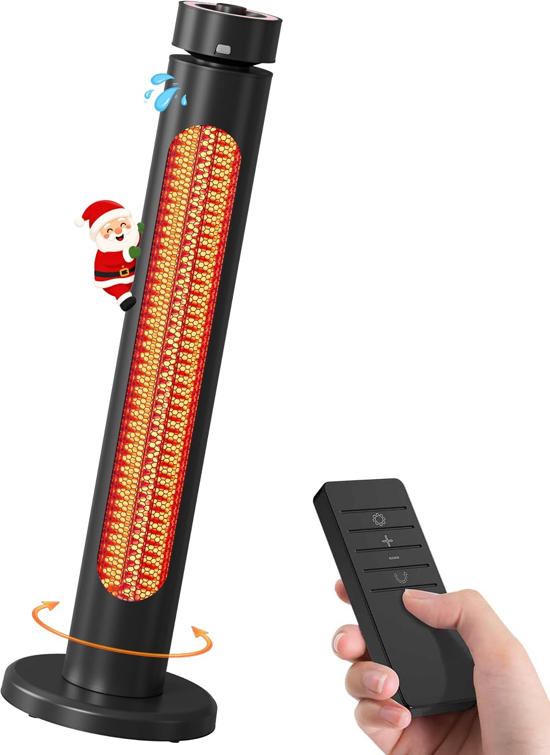 Detalle de Sundate T08-GR15YDU 1500W Infrared Patio Heater with 8 Heat Levels