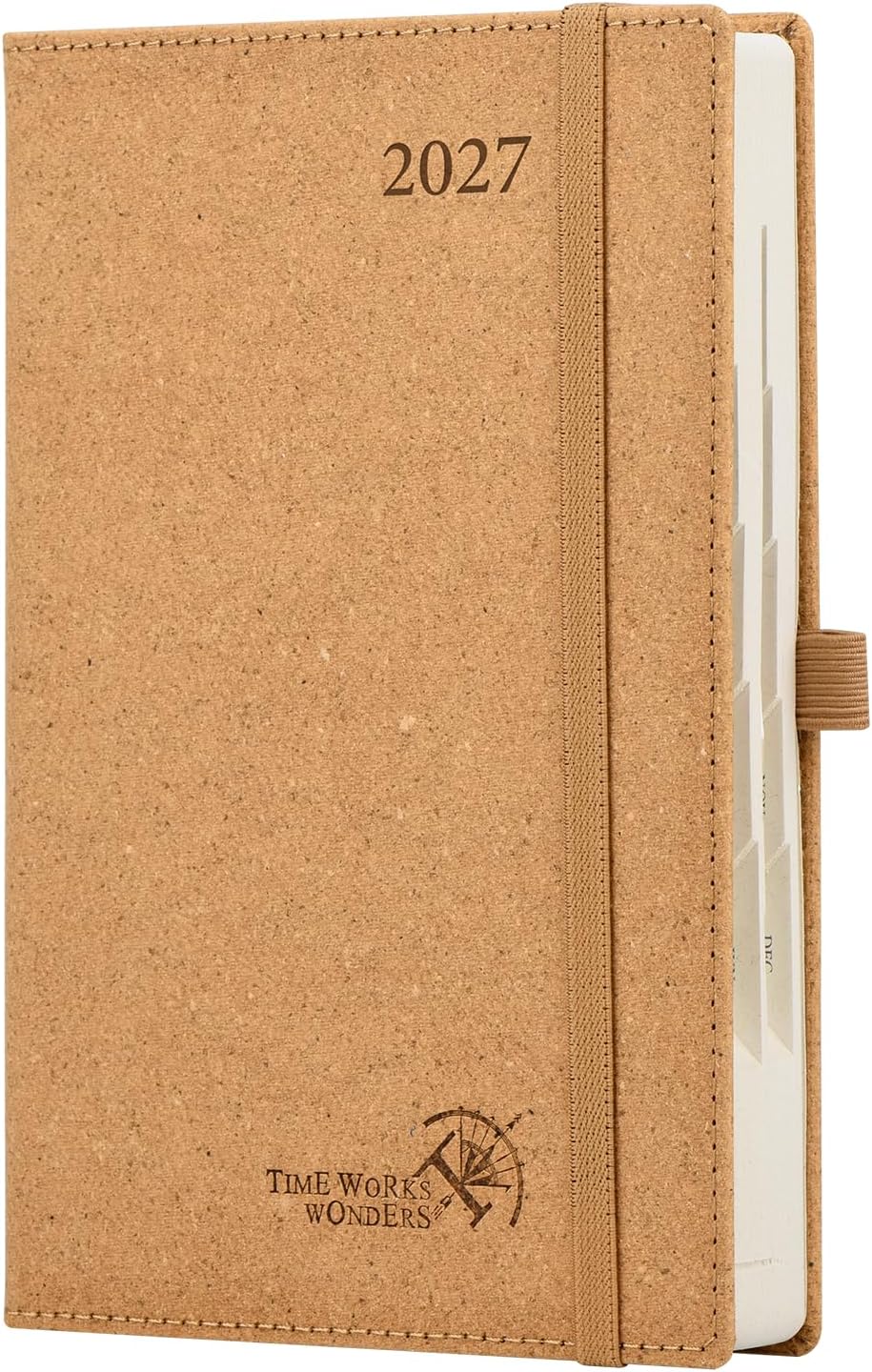 Detalle de POPRUN 2027 Daily Planner, 5.75 x 8.5-Inch, Hourly Pages, Desert Brown