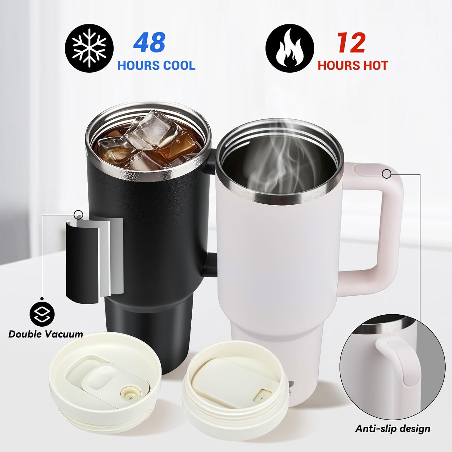 Thumbnail 3 de Riley Joy Thermobecher mit Strohhalm und Griff (1,2 l) – auslaufsicher, vakuumisoliert