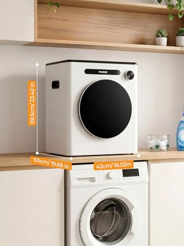 Thumbnail 8 de FOHERE 4KG Vented Tumble Dryer: Compact 1200W Front-Load, Smart Drying for Small Spaces