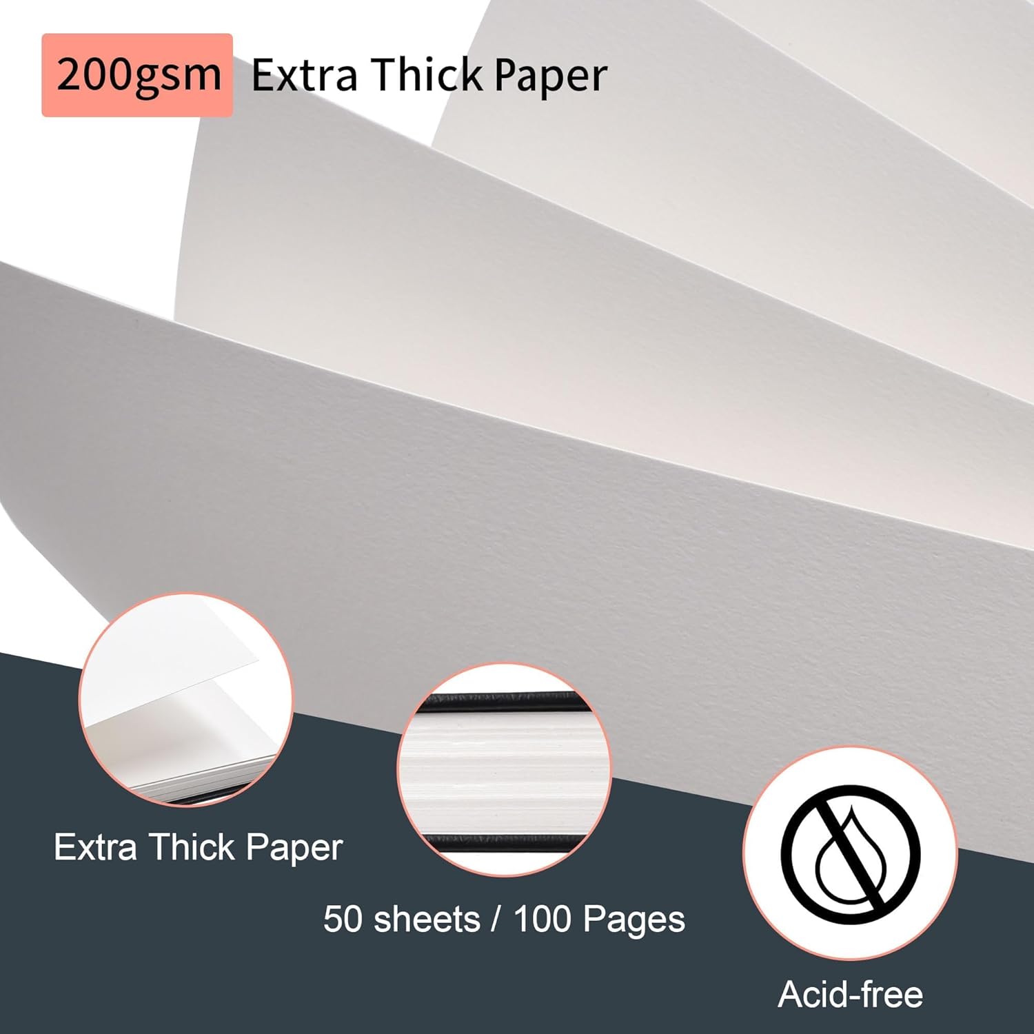 Detalle 2 de Stationery Island A4 Skizzenbuch mit 200 Seiten