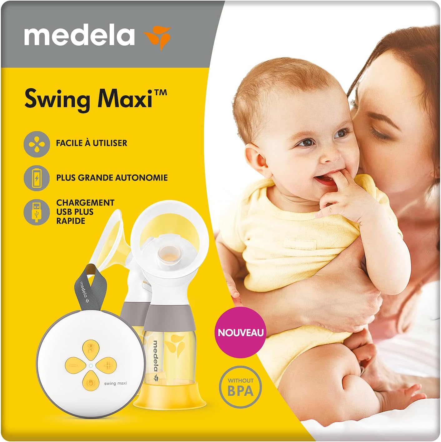 Thumbnail 6 de Medela Swing Maxi tiralatte elettrico doppio ricaricabile USB-C con tecnologia 2-Phase Expression