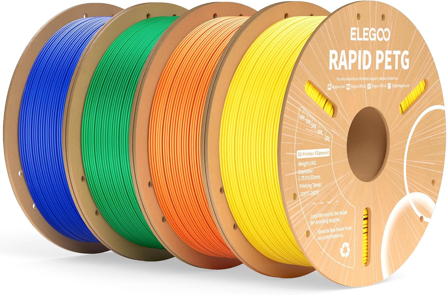 Detalle de ELEGOO Rapid PETG Filament 1,75 mm 4 kg
