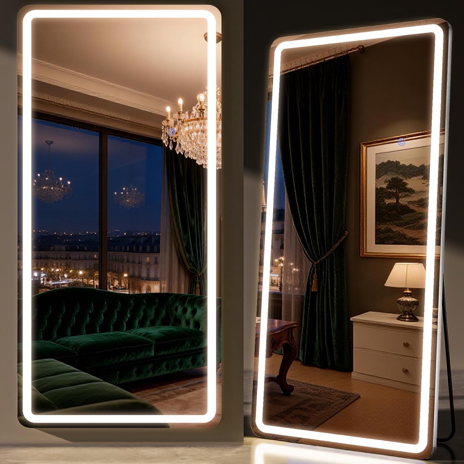 Detalle de ZENOMIRRIS LED Full-Length Mirror, 32 x 71 Inch