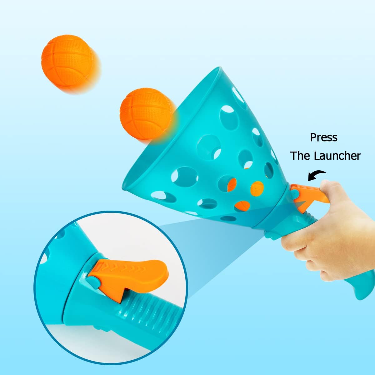 Thumbnail 2 de punkdog Pop and Catch Ball Game with 24 Balls and 4 Catch Launcher Baskets