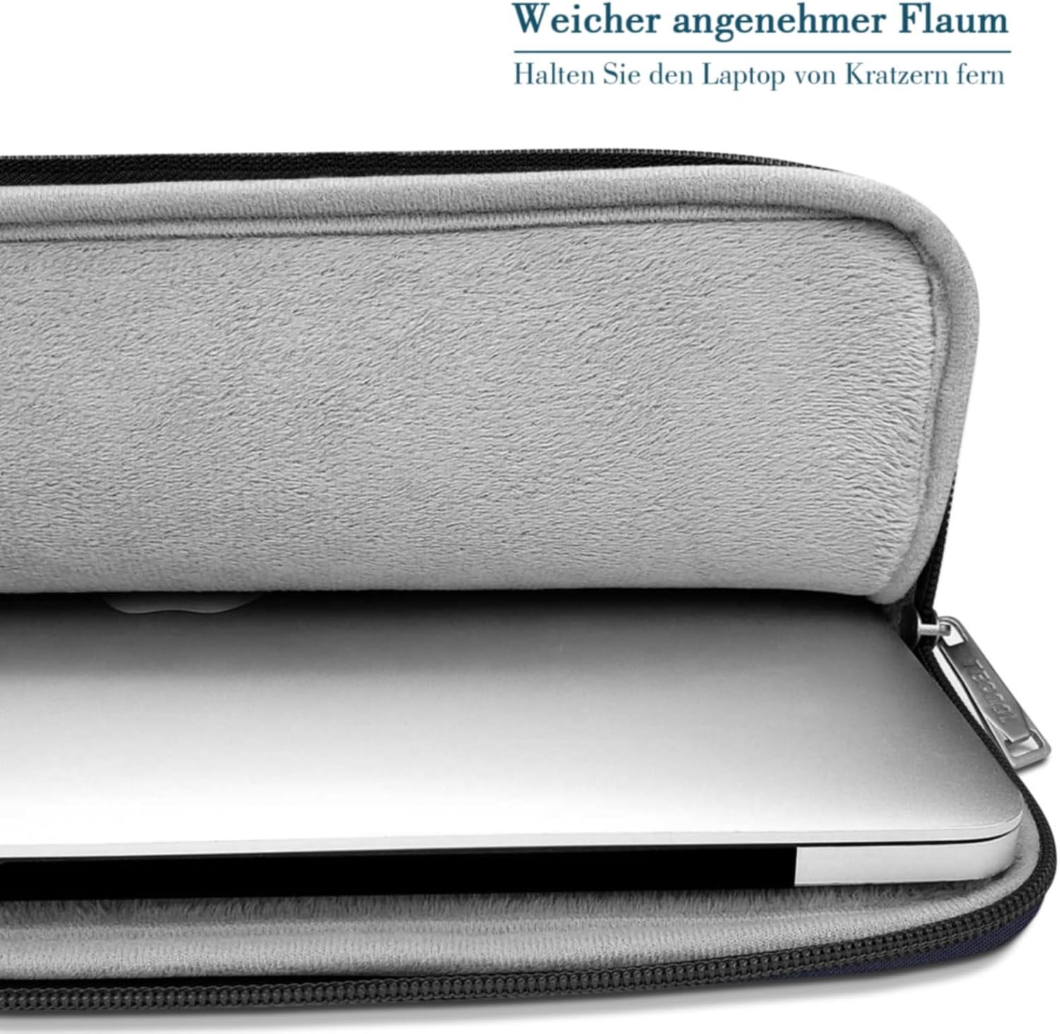 Detalle de TECOOL Laptop Tasche Hülle 12,3–13" – wasserdicht, dreifachdurchdachter Schutz für Surface, MacBook Air Pro 13 und mehr (Dunkelblau)