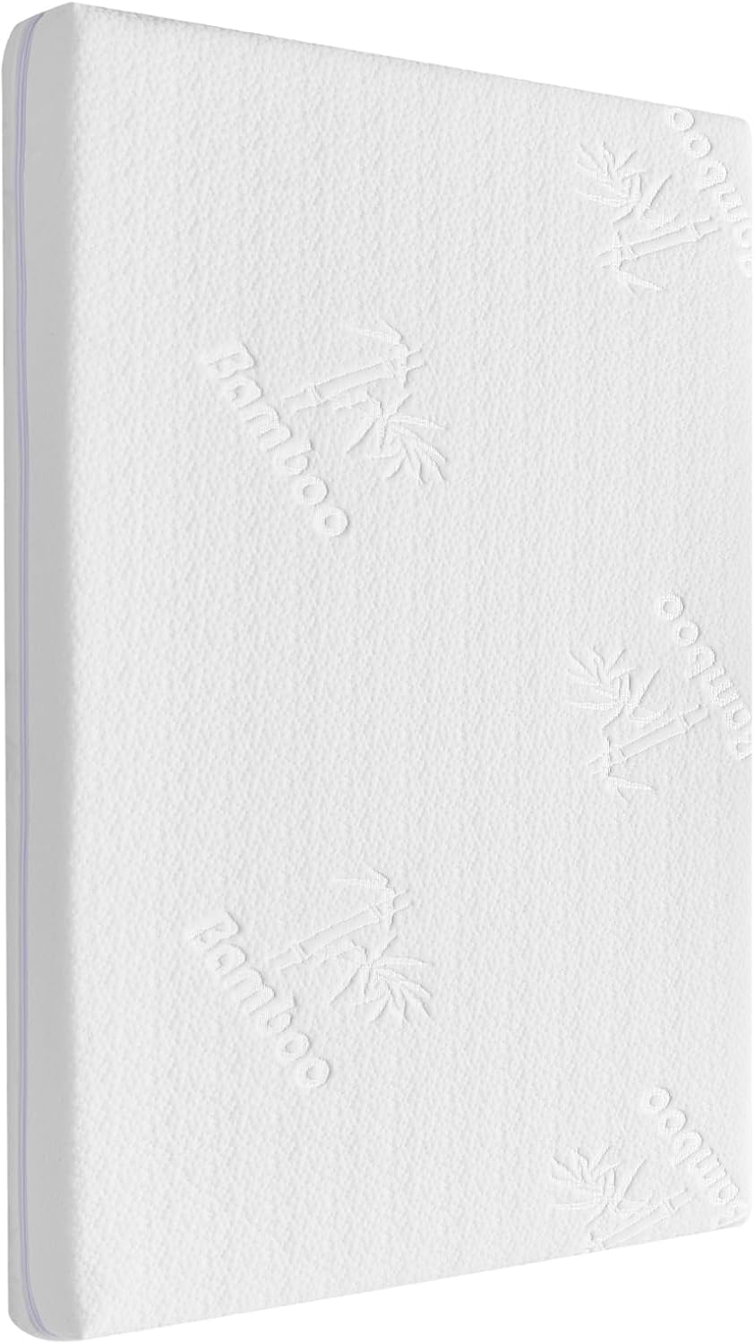 Detalle de AOHWIDER SC-0010 Playard Mattress, 41 x 29-Inch Gel Memory Foam, Bamboo Cover