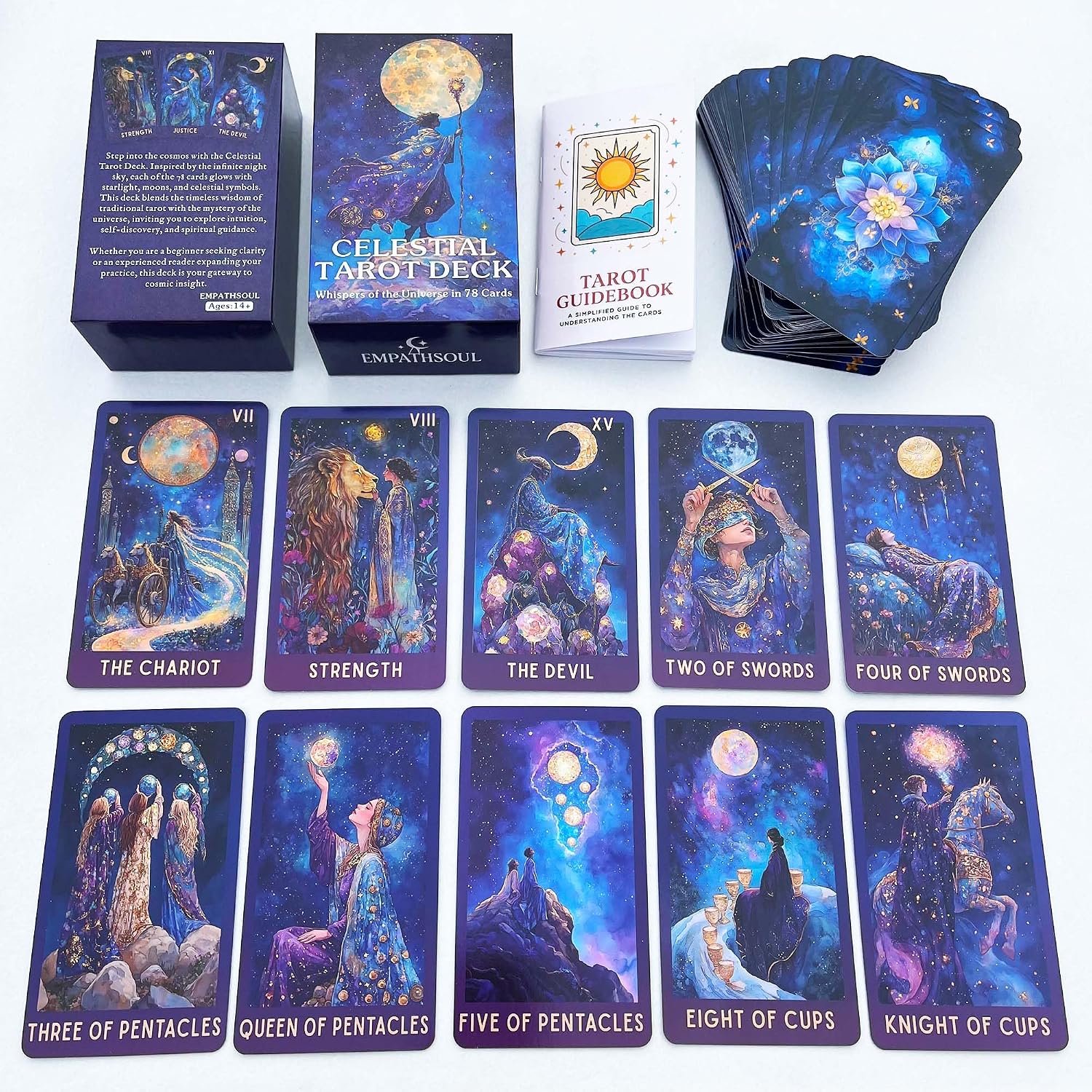 Detalle 2 de Celestial Tarot Deck, 78 Cards