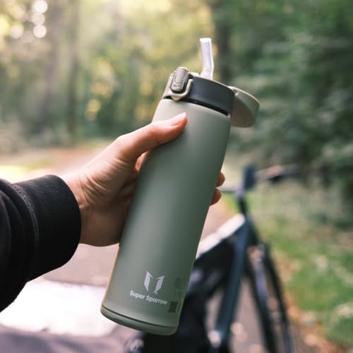 Detalle de Sparrow Botella Agua Acero Inox - 750 ml con 2 tapas, aislamiento al vacío