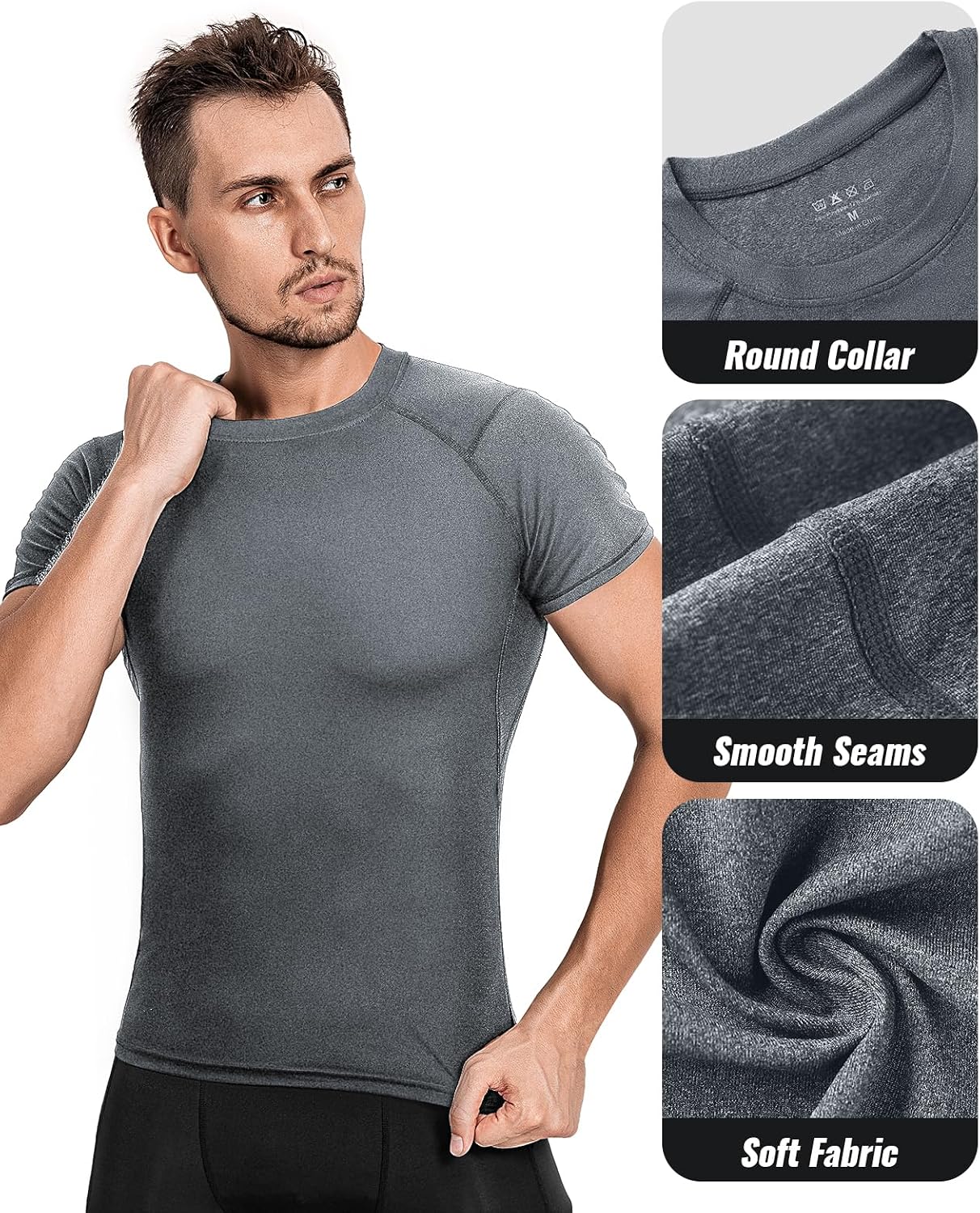 Detalle de Niksa Men's Compression Shirts 3/5 Pack