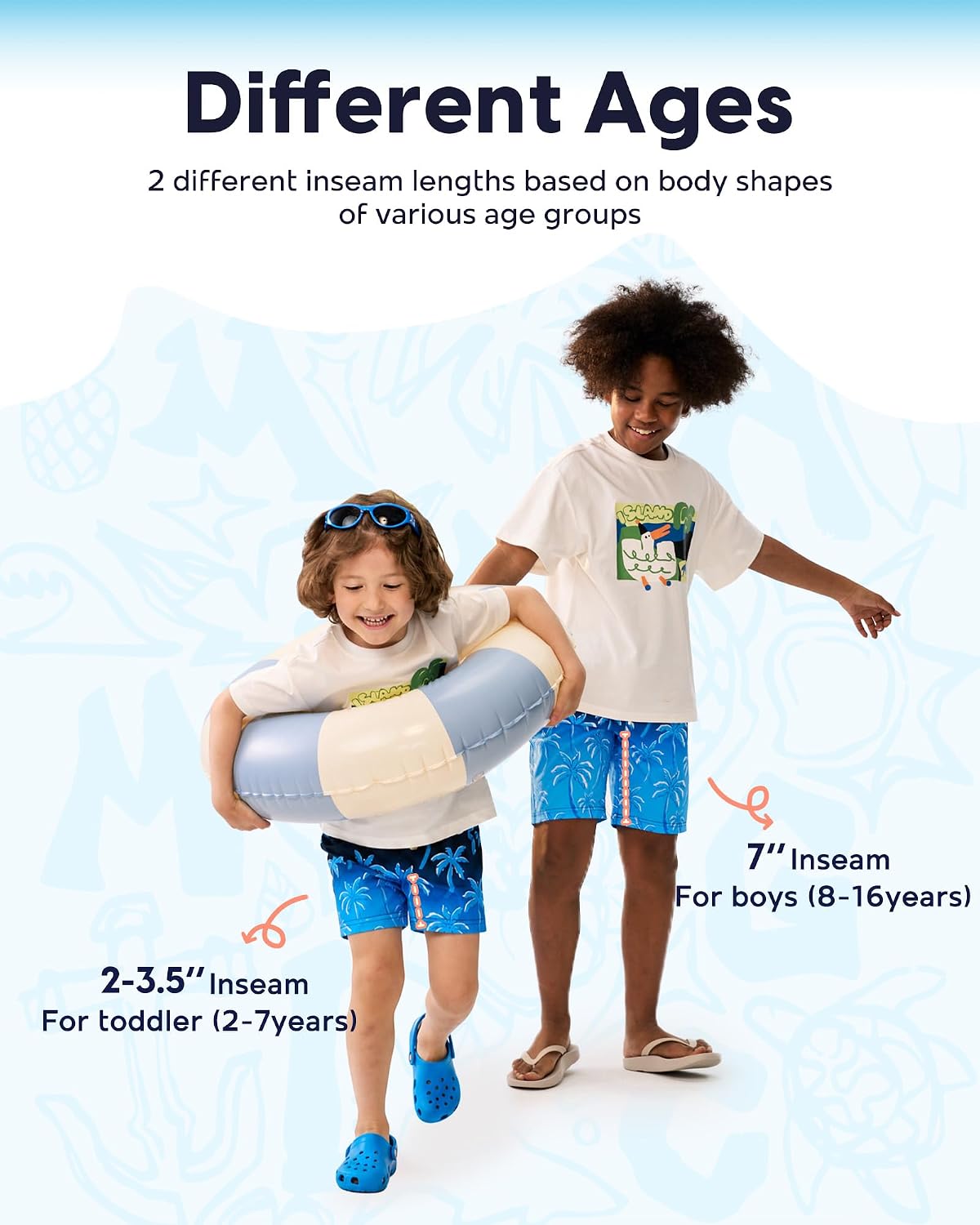 Detalle de maamgic Kids Compression Swim Trunks with Lined Comfort