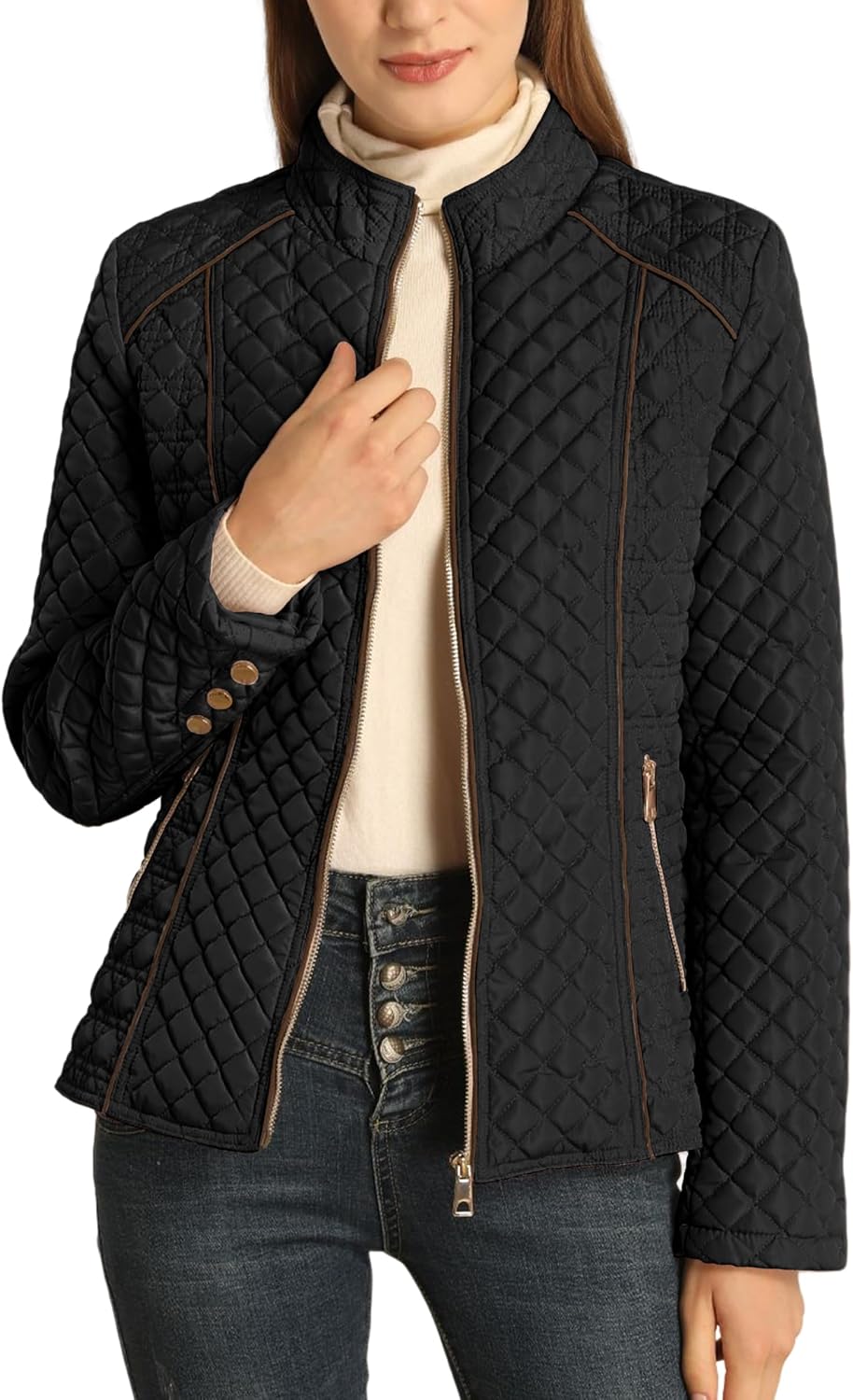 Detalle de Bellivera Women's Quilted Puffer Jacket đŹ