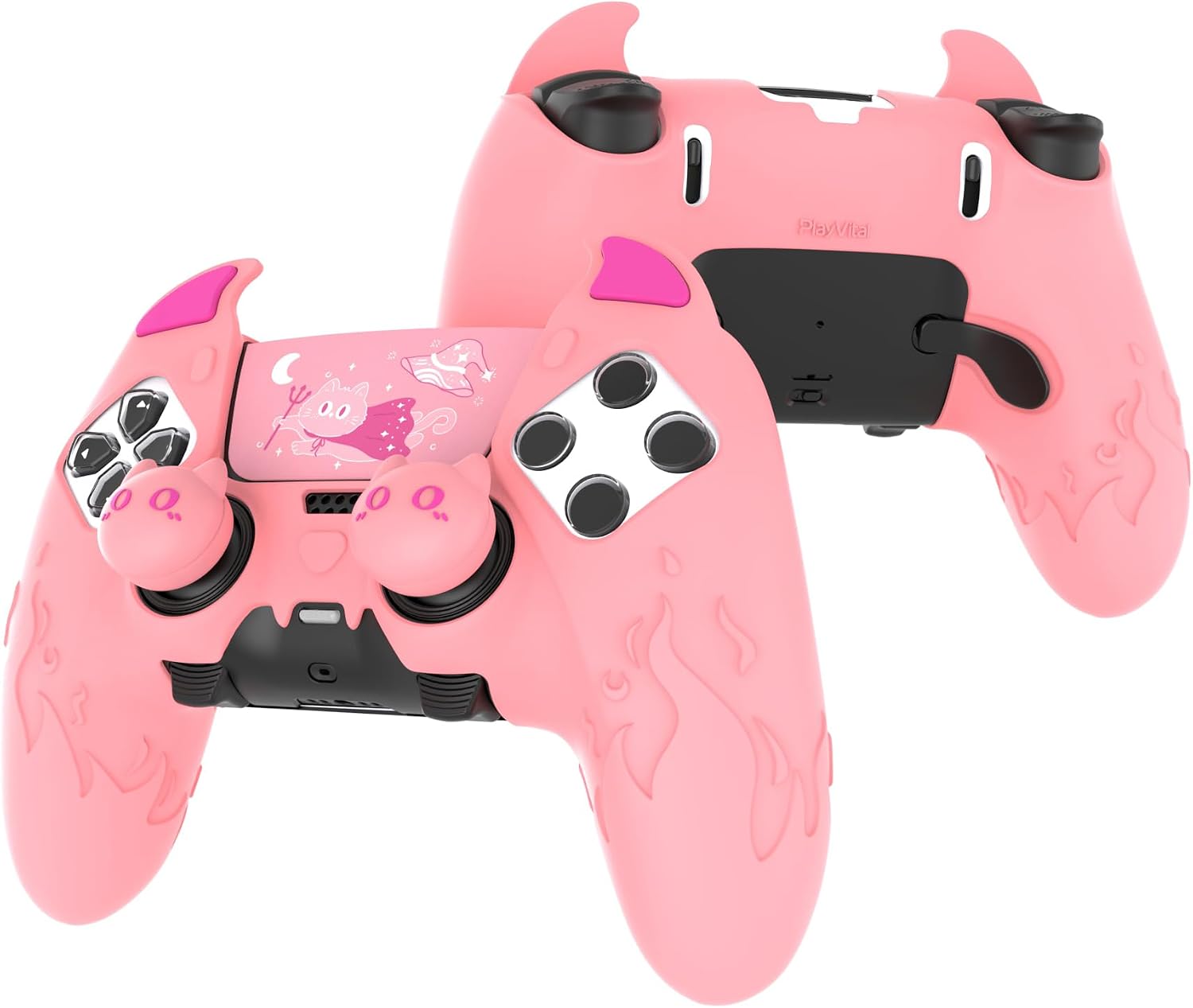 Detalle de PlayVital Cute Demon Silicone Case for PS5 Edge controller
