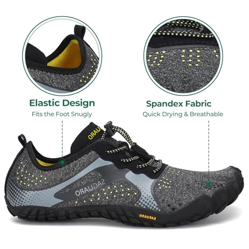 Detalle de SAGUARO Hombre Barefoot Zapatillas Minimalistas Mujer Antideslizante – Zero Drop, Suela Negra Ahumada (Gr.42)
