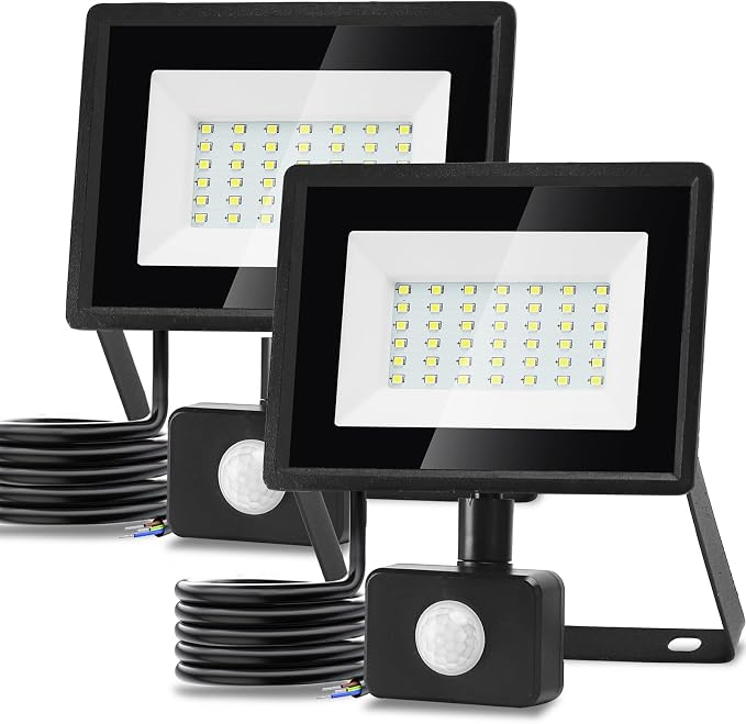 Detalle de Aigostar Foco LED exterior con sensor movimiento IP65 ⚠️ 2 piezas