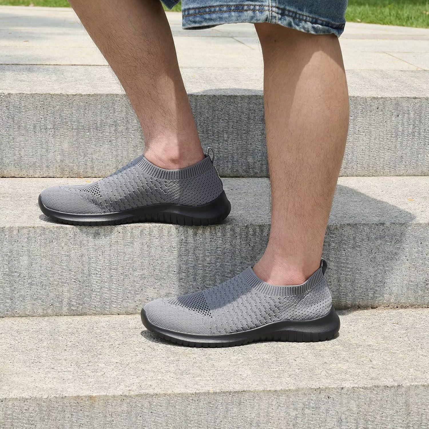 Thumbnail 4 de TIOSEBON Men's Slip-On Trainers: Lightweight Breathable Road Running Shoes