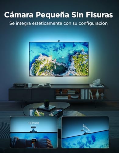 Detalle 2 de Govee TV Hintergrundbeleuchtung 3 Dual-Kamera: RGBWIC 60 LEDs/m für immersive Farberlebnisse