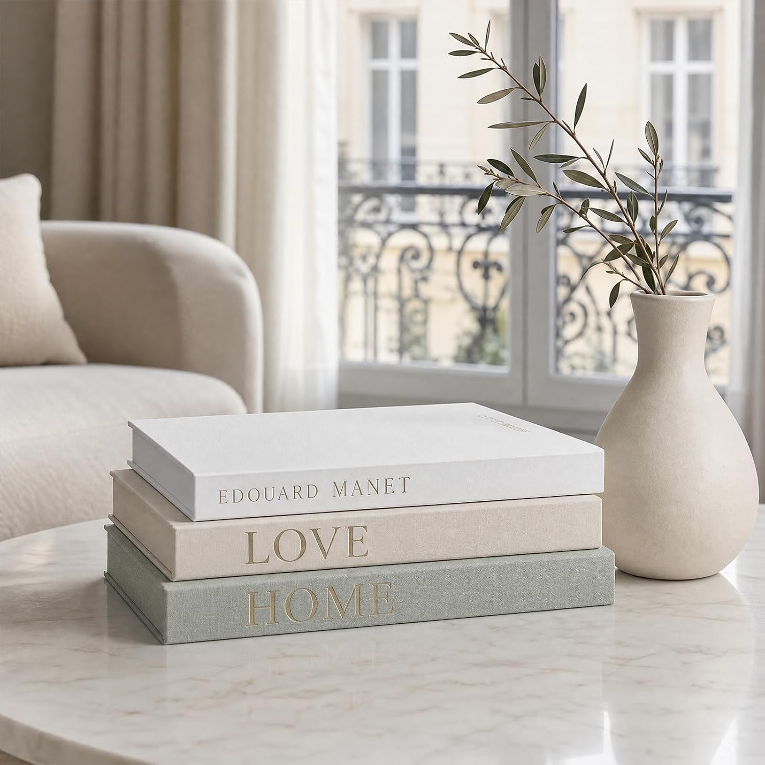 Detalle de ZORVENIX Decorative Books: decoratieve opbergdozen in linnenlook met magneetsluiting