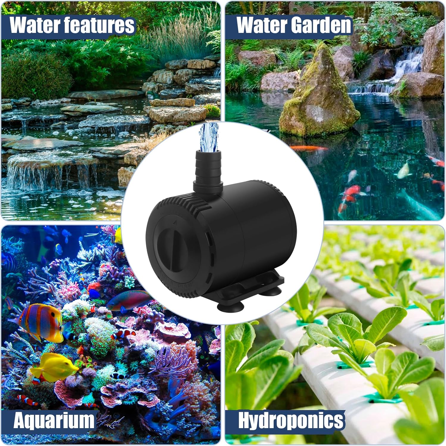 Thumbnail 6 de BAITAI Submersible Water Pump 2000L/H 35W: Quiet, Versatile Flow for Aquariums and Features