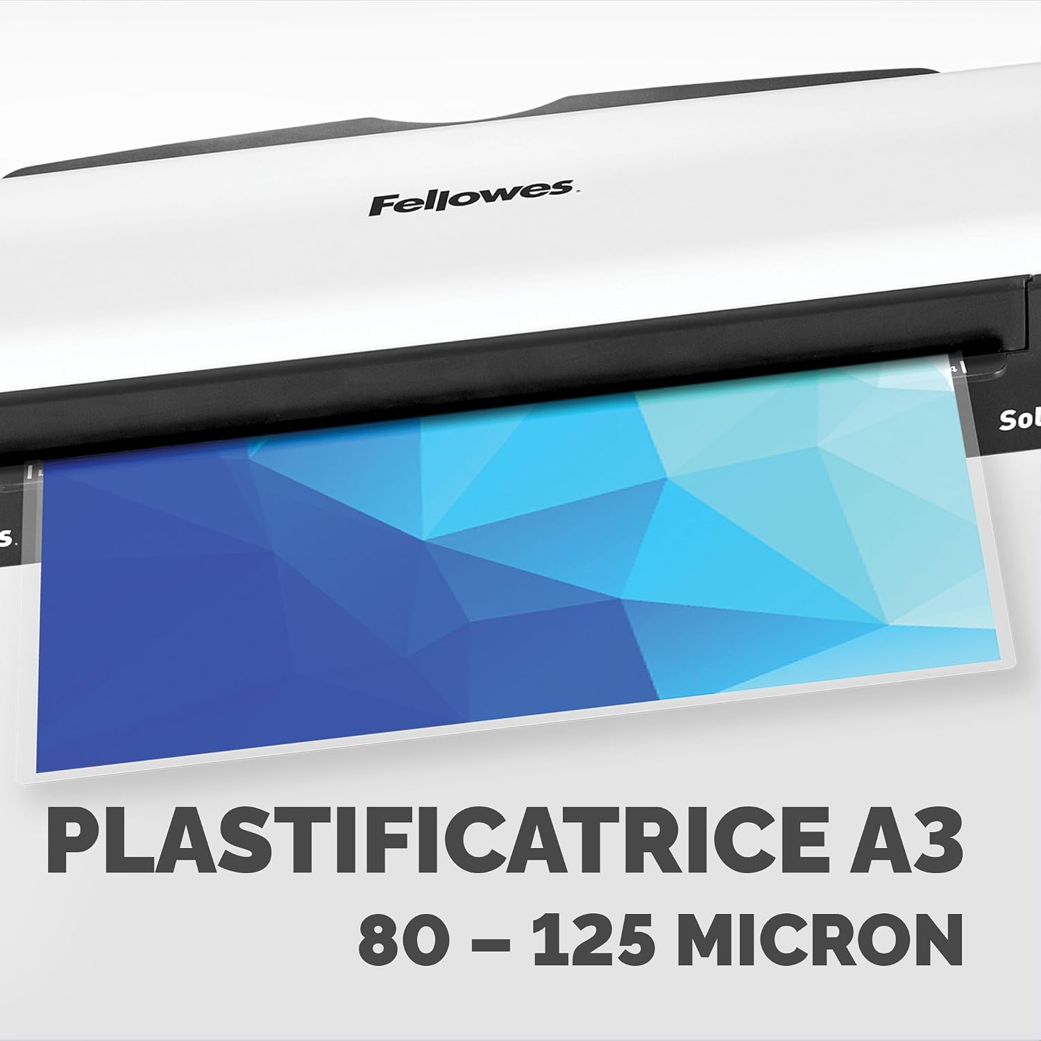 Detalle 2 de Fellowes Plastificatrice Sola A3: plastificazione domestica fino a 125 µm, leva di sblocco e modalità riposo