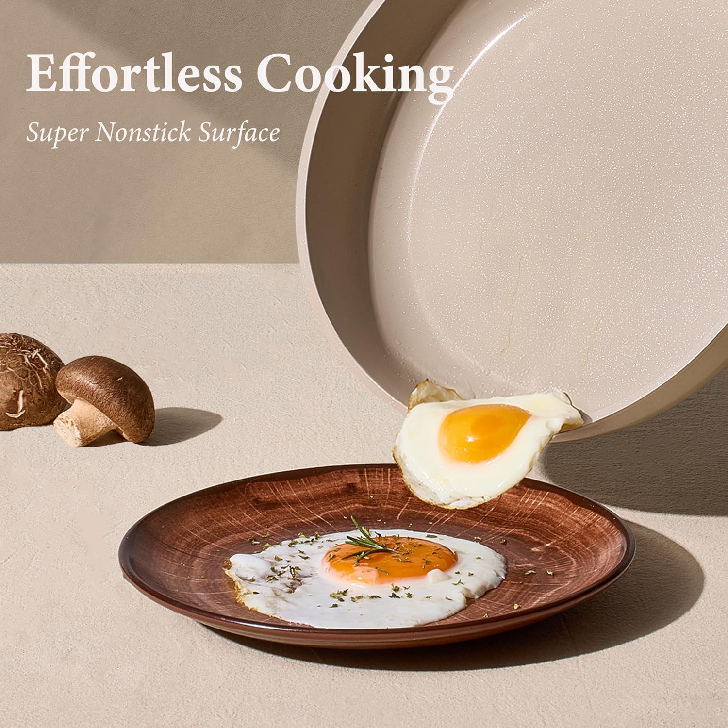 Thumbnail 2 de CAROTE Ceramic Cookware Set Nonstick, 14-Piece: Safe, Dishwasher-Friendly Pots and Pans for All Stovetops