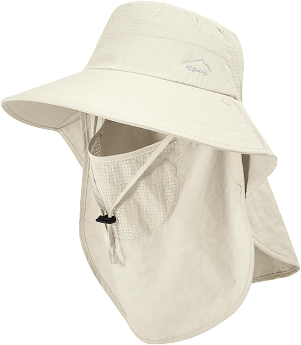 Detalle de Sun Hat with Neck Flap: UPF 50+ Lightweight, Foldable Sun Protection for Men and Women