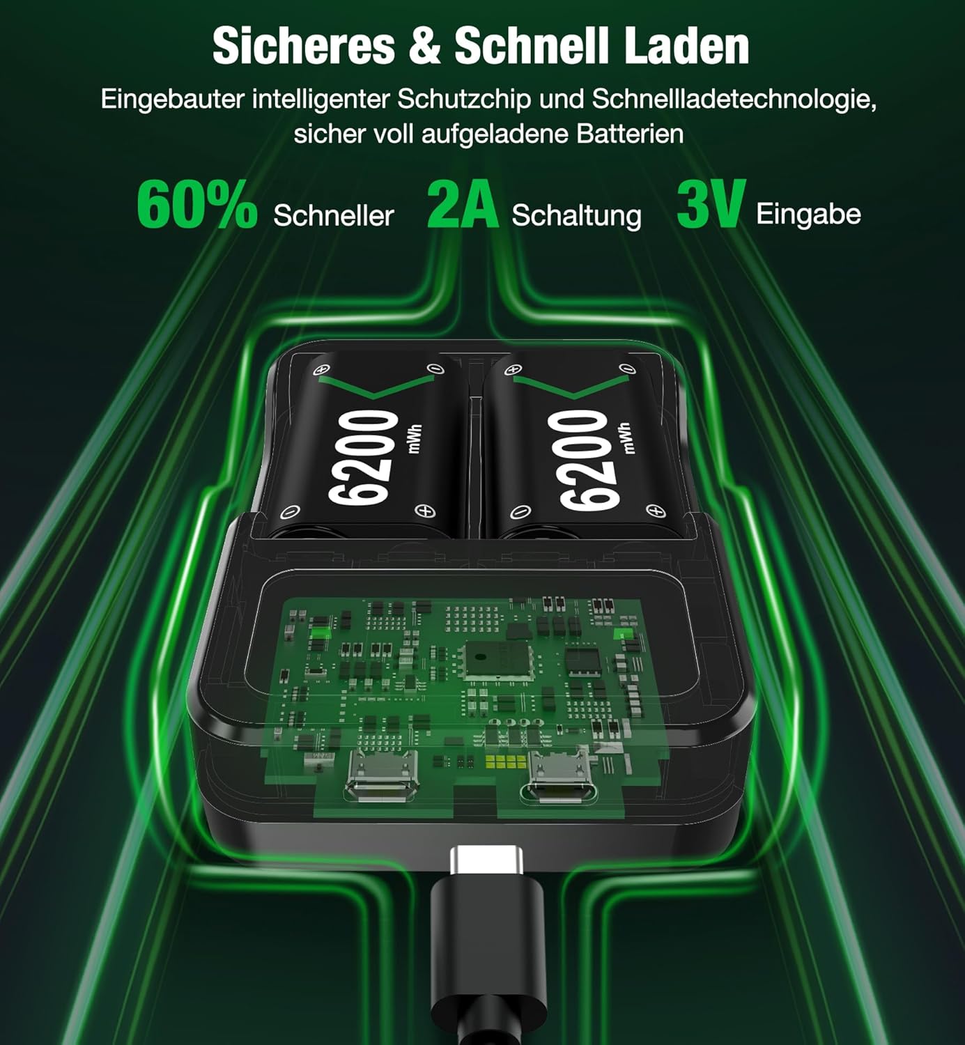 Thumbnail 4 de Akku 6200mWh für Xbox Controller