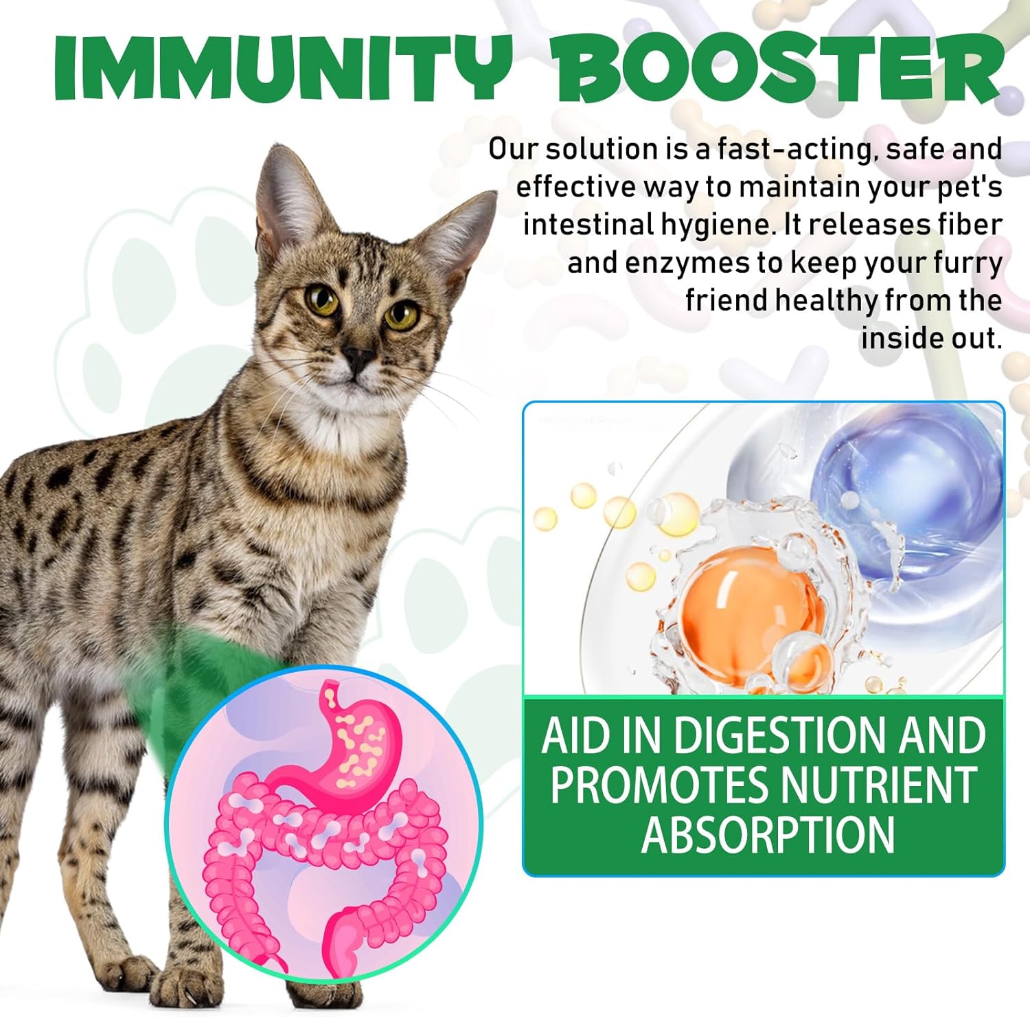 Detalle de Tamiodfo Wurmkur Katze 60ml – Natürliche Kräuterentwurmer mit Probiotika für Verdauung und Immunität