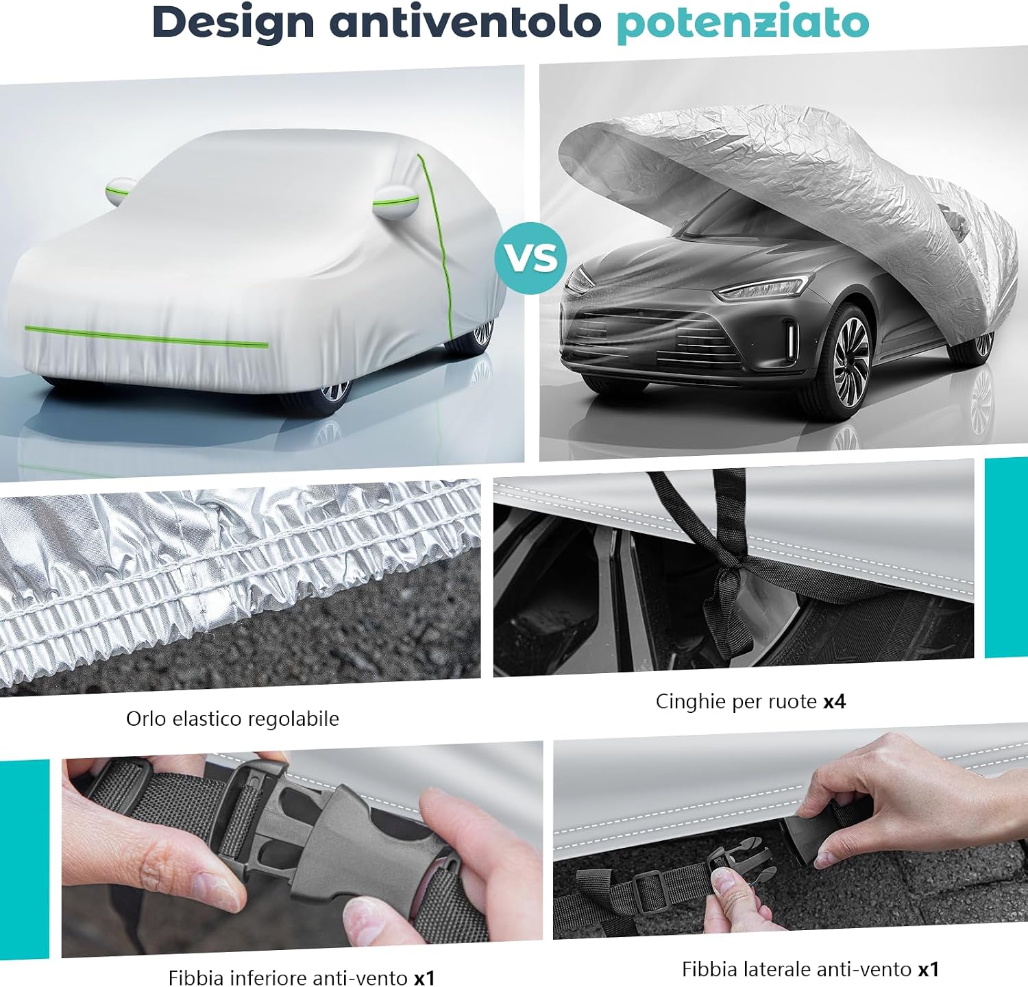 Thumbnail 5 de Autreykorn Telo Copriauto 510x190x150 cm Argento